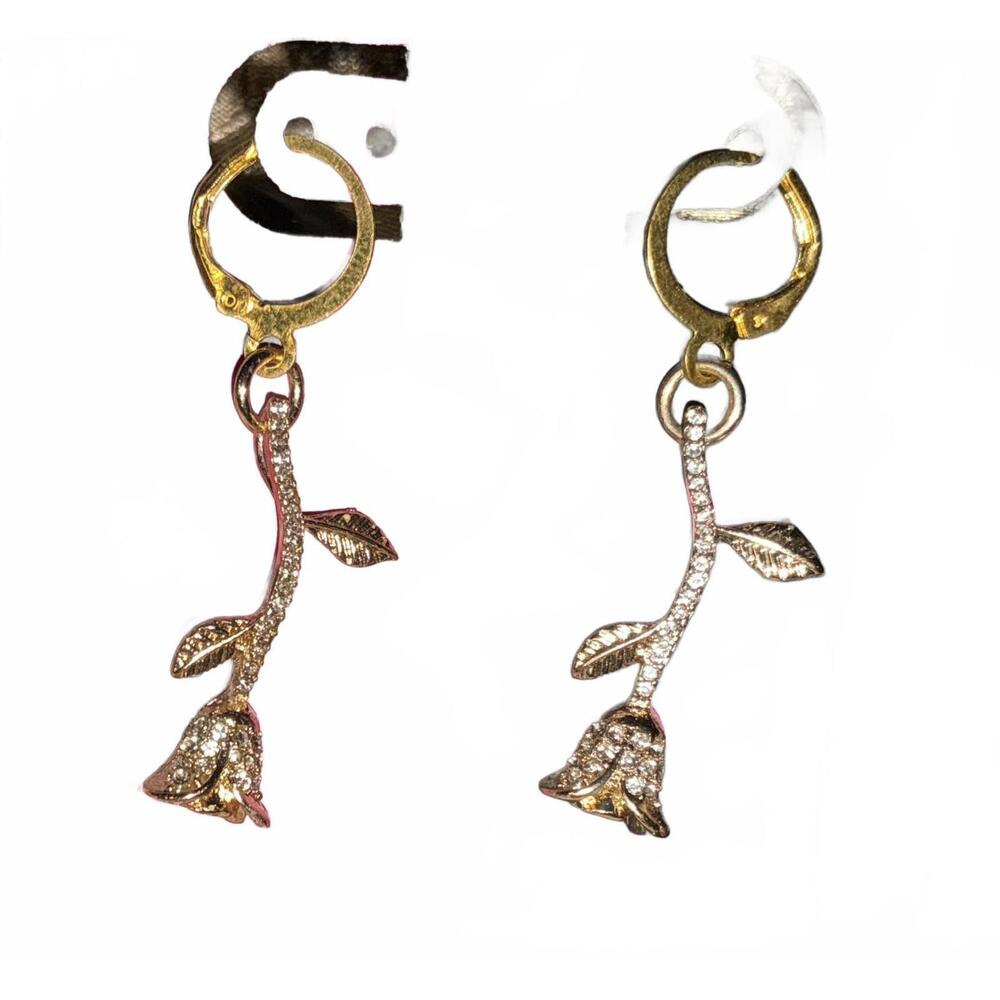 Dipped Rose Earrings